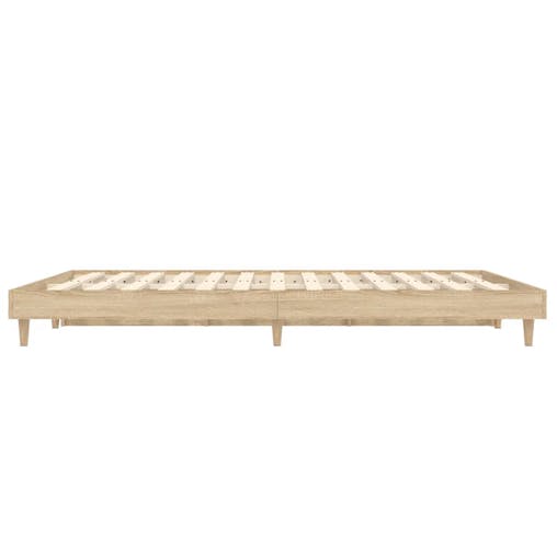 NNEVL Bed Frame Sonoma Oak 137x187 cm Double Engineered Wood