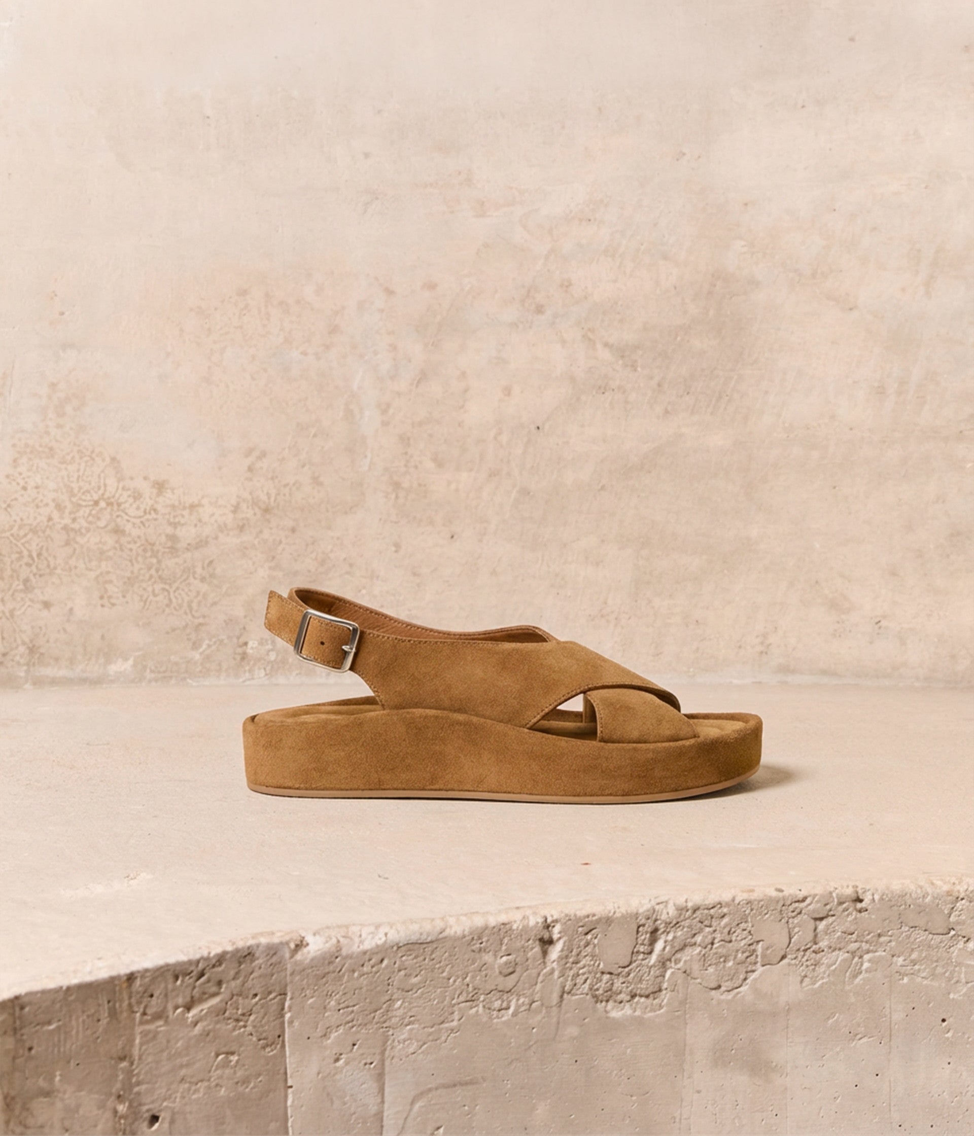 Sandales velours camel Noura