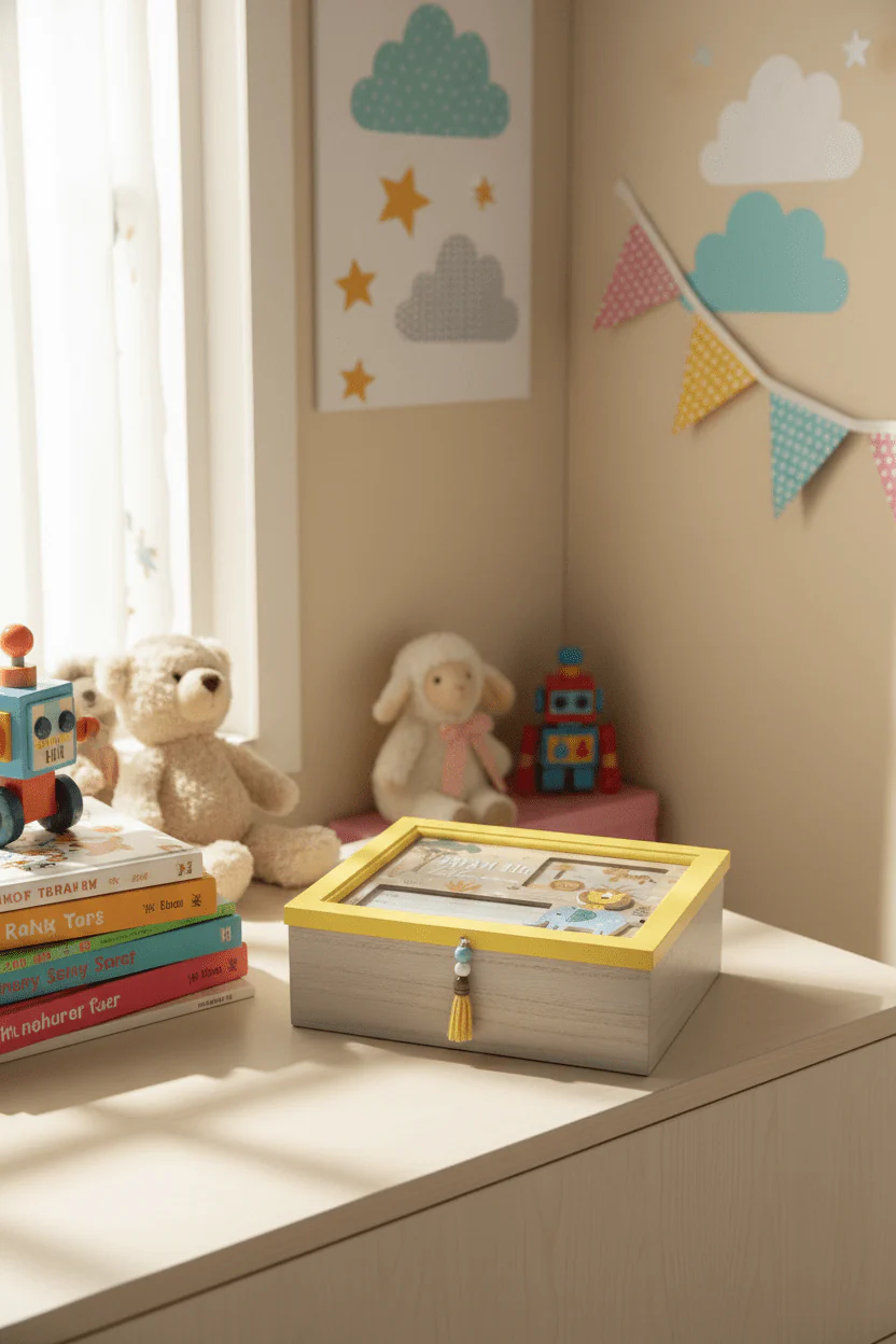 Zoo Animals Wooden Keepsake Box