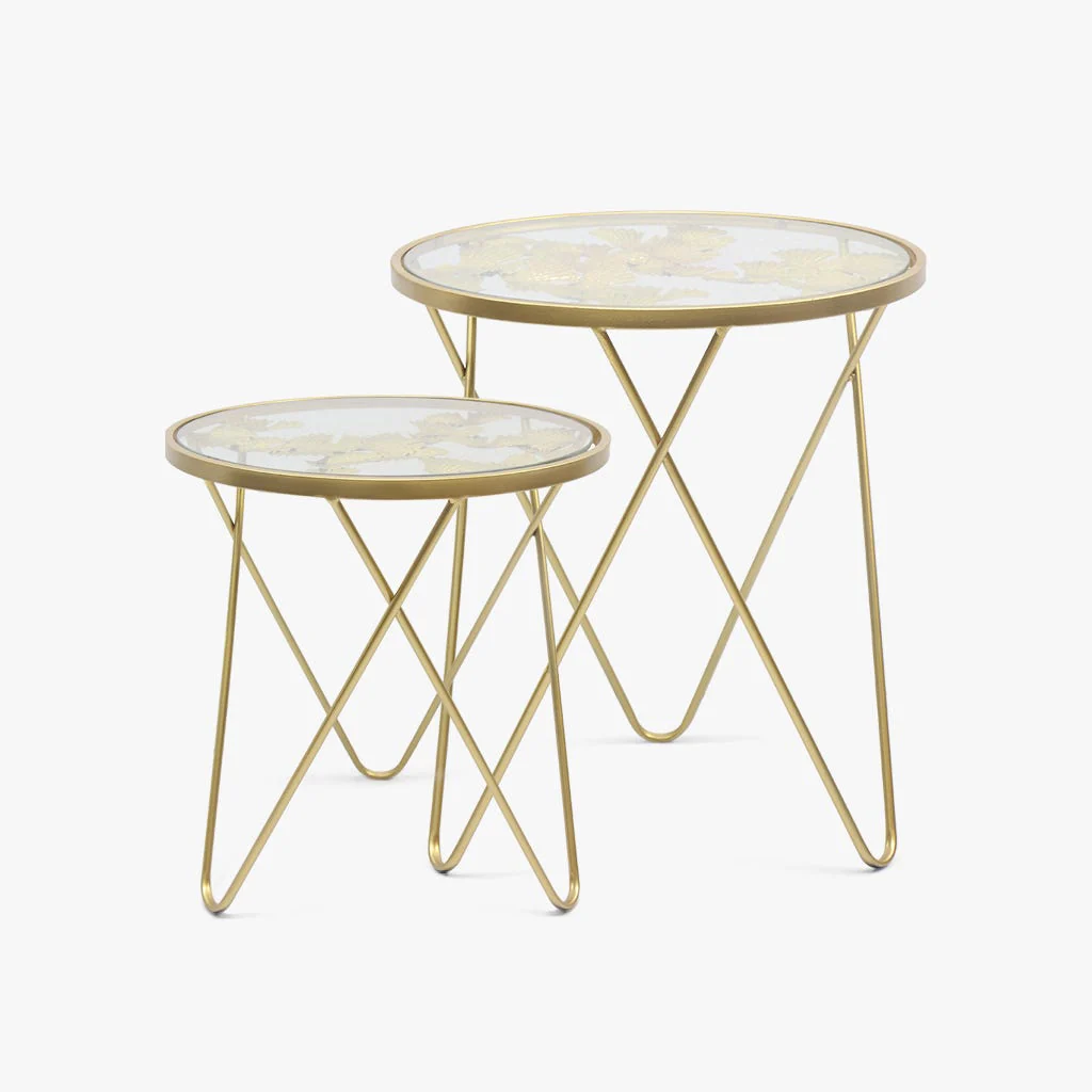 Conjunto de 2 mesas de Apoio 51x57/46x50 GINKGO