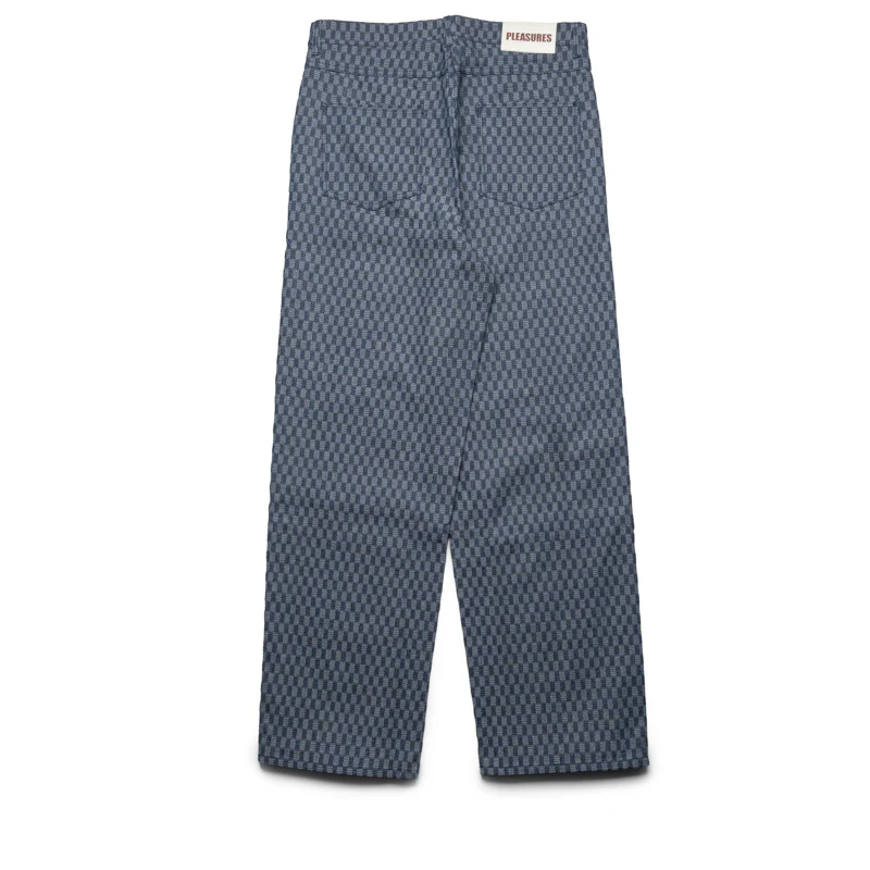 Pleasures Formula Baggy Jeans - Indigo Checker