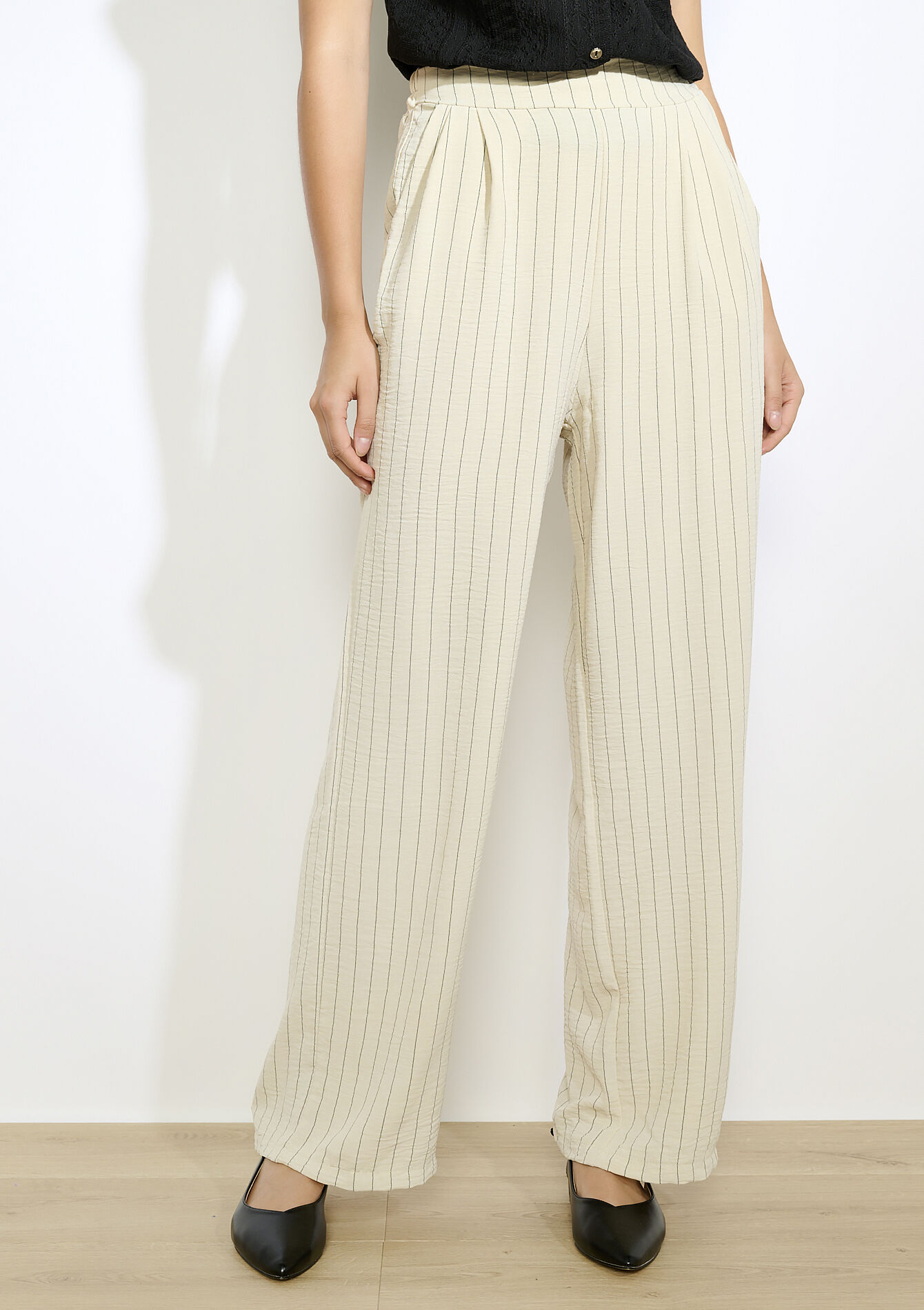 Losvallende broek met strepen