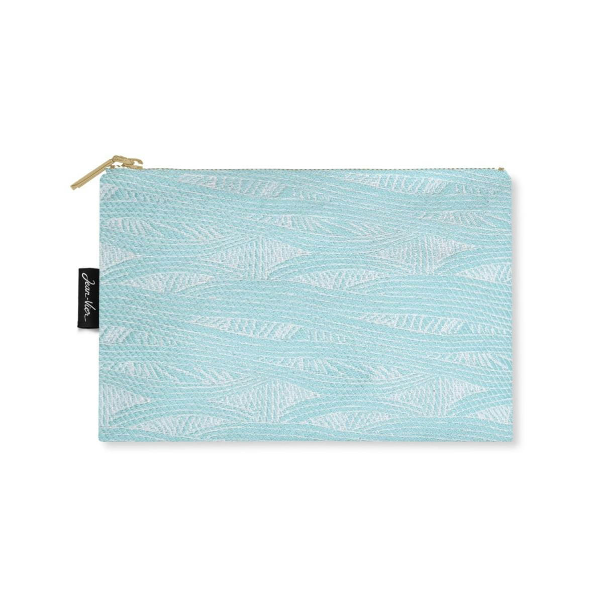 MIRAMAR - Pochette Bleu Coton 24x16 cm