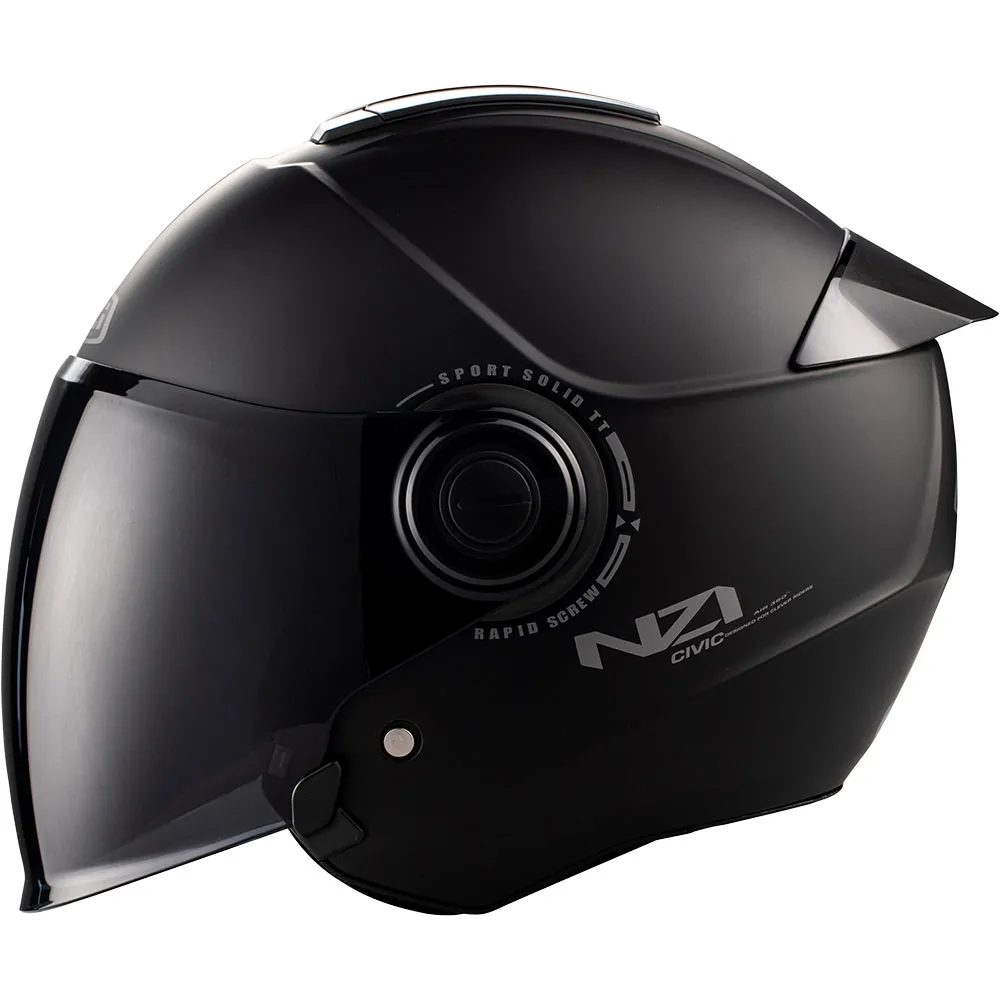 Nzi Civic Stream Solid Noveau Clear Tinted open face helmet