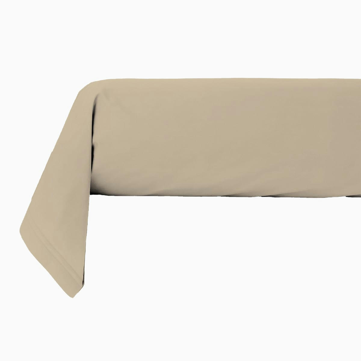 COTON UNIS - Taie traversin coton  unie beige beige 85x185cm