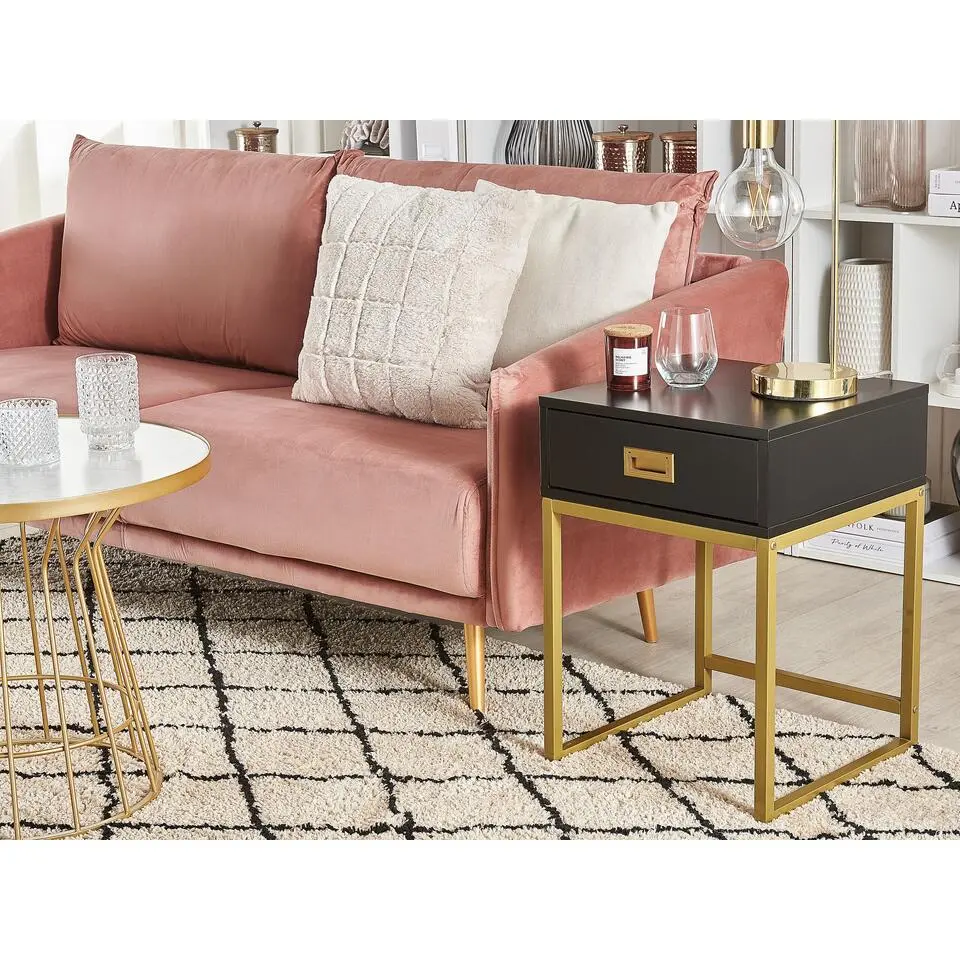 LARGO - Bijzettafel - Zwart - MDF