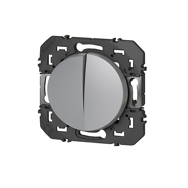 Double Va-et-vient Legrand Dooxie aluminium