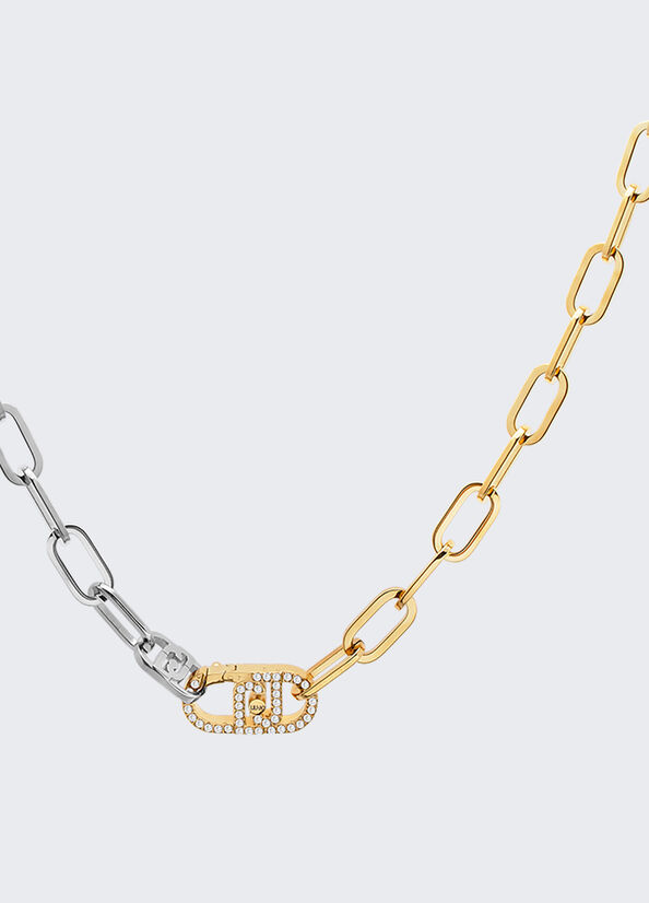 Collana bicolor con logo