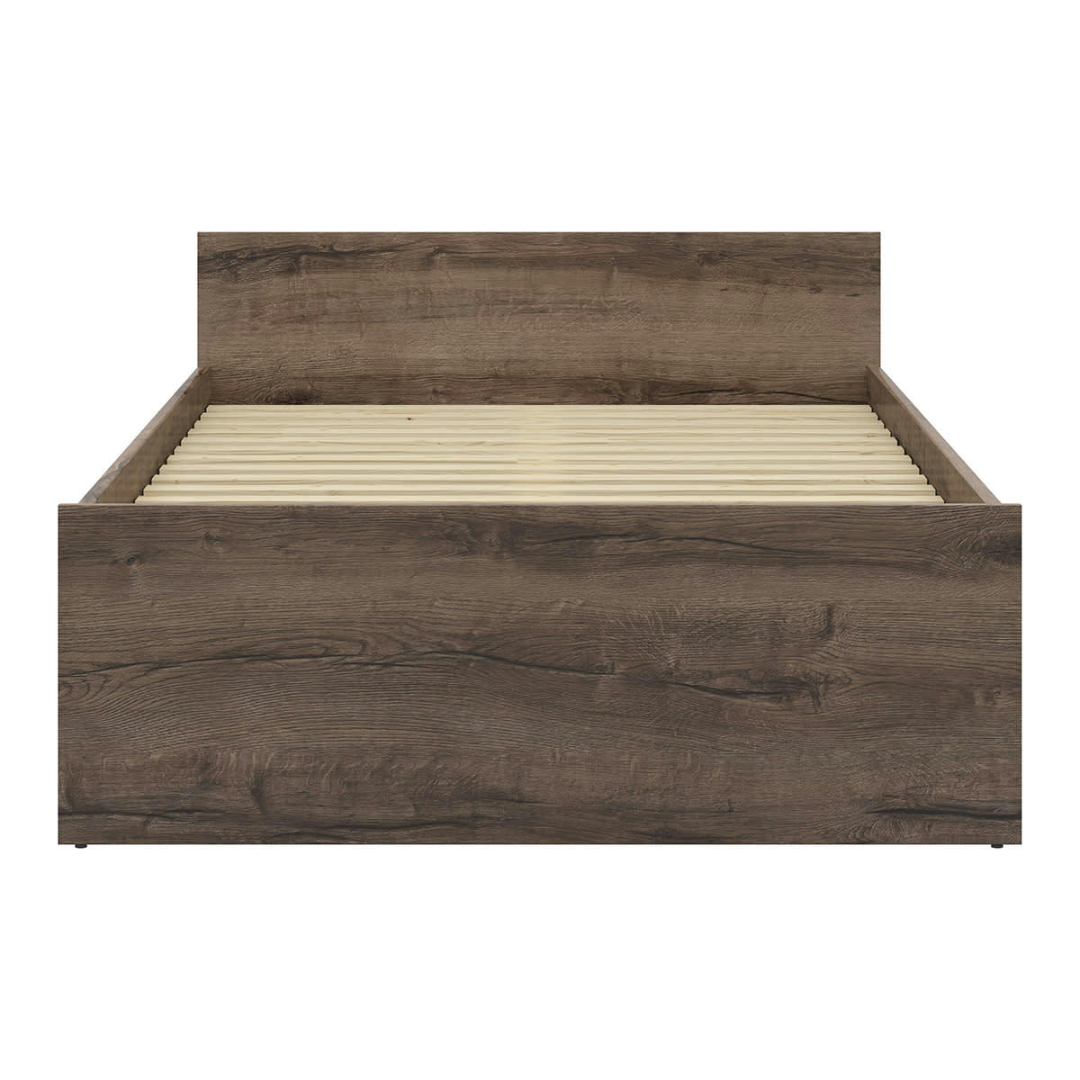 - Lit 120x200 stratifiés naturel foncé