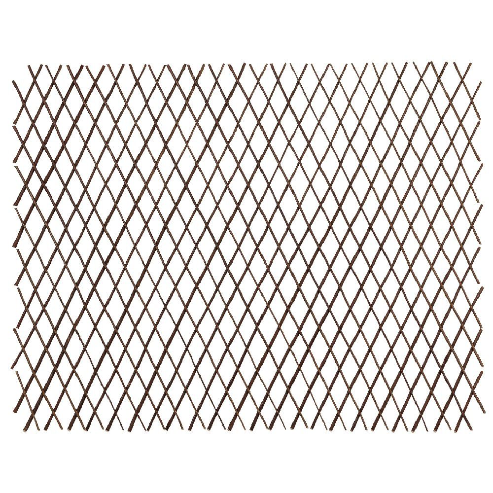 Treillis extensible en osier marron