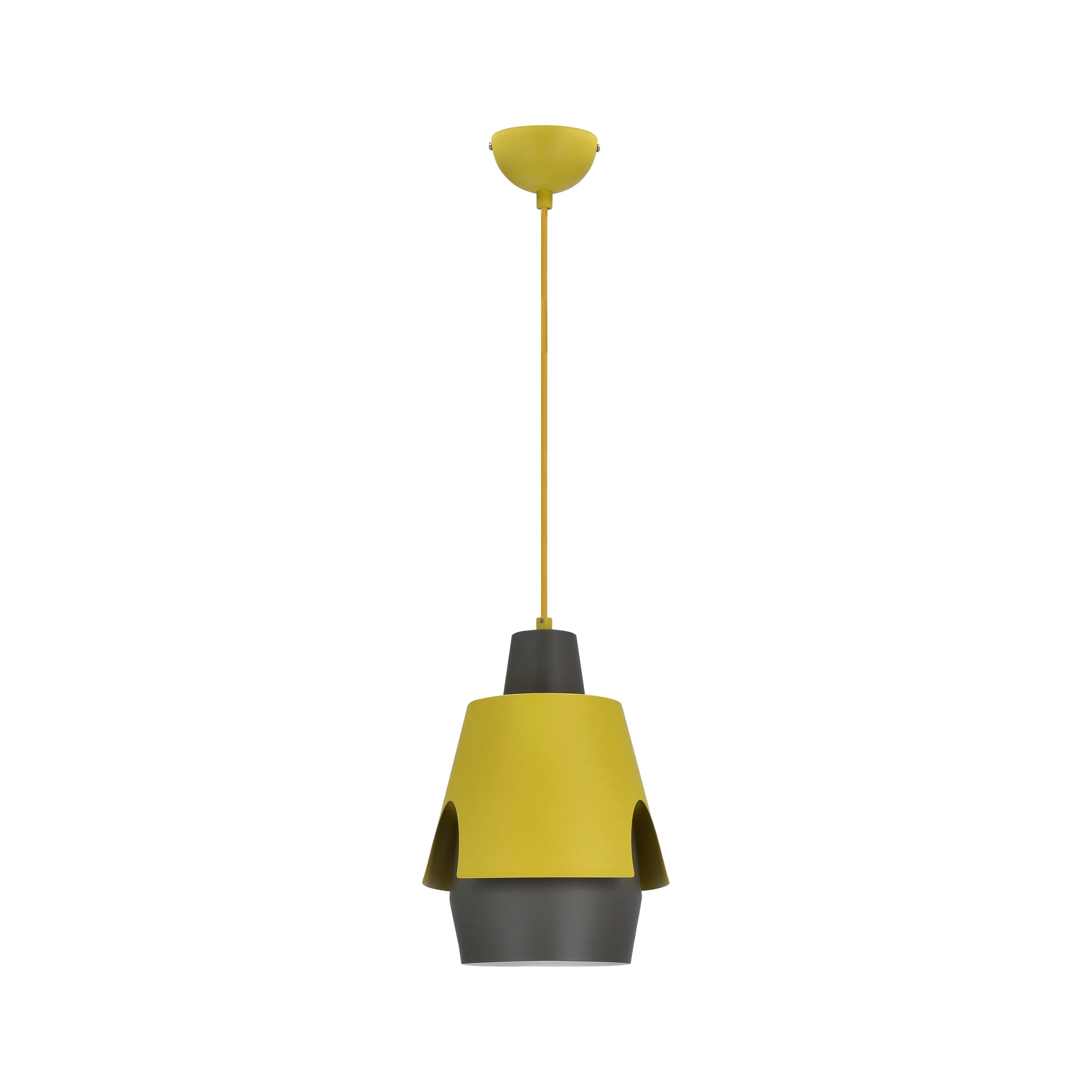 Lampa wisząca żółto-szara FALUN 1xE27x40W wym: 135x22x22 cm Candellux