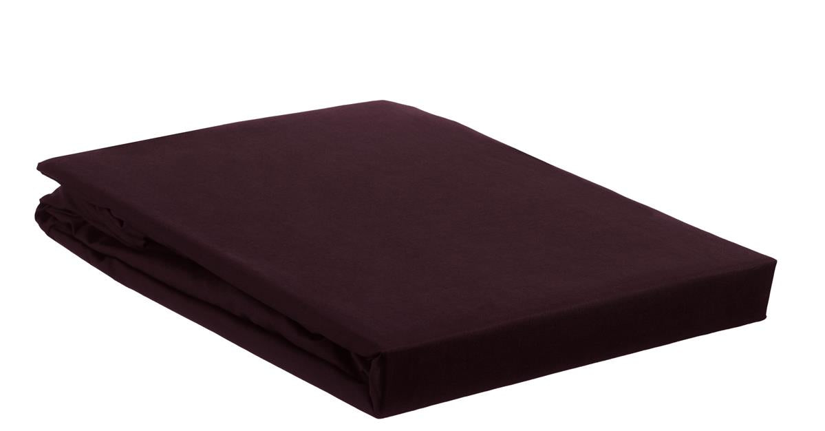 Ambiante hoeslaken Cotton Uni HL - 90x200 cm - donker rood