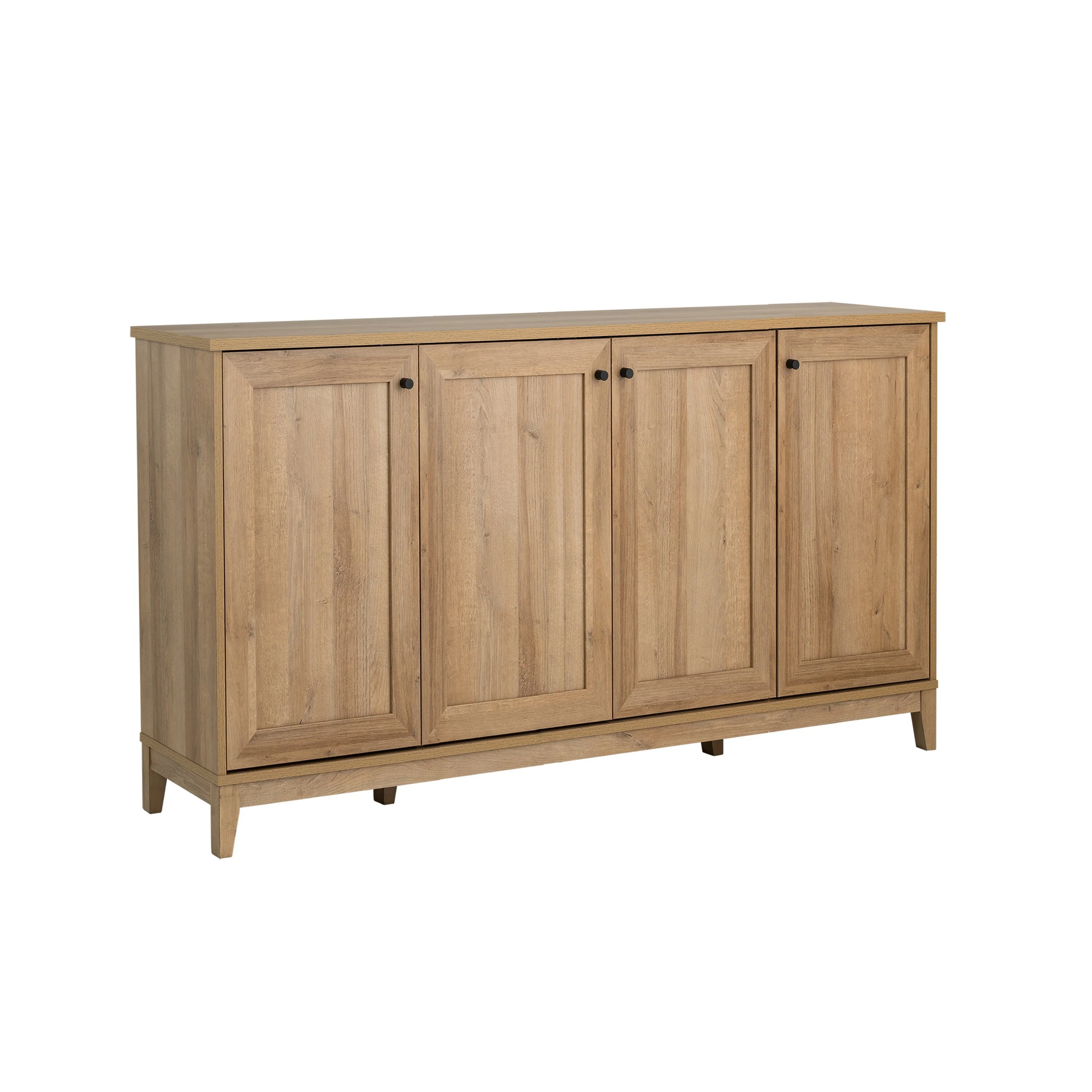 Prepac Yaletown 4 Panel Door 60W Console Table with Storage, Storage Cabinet with Doors and Shelves, Sideboard Storage Cabinet