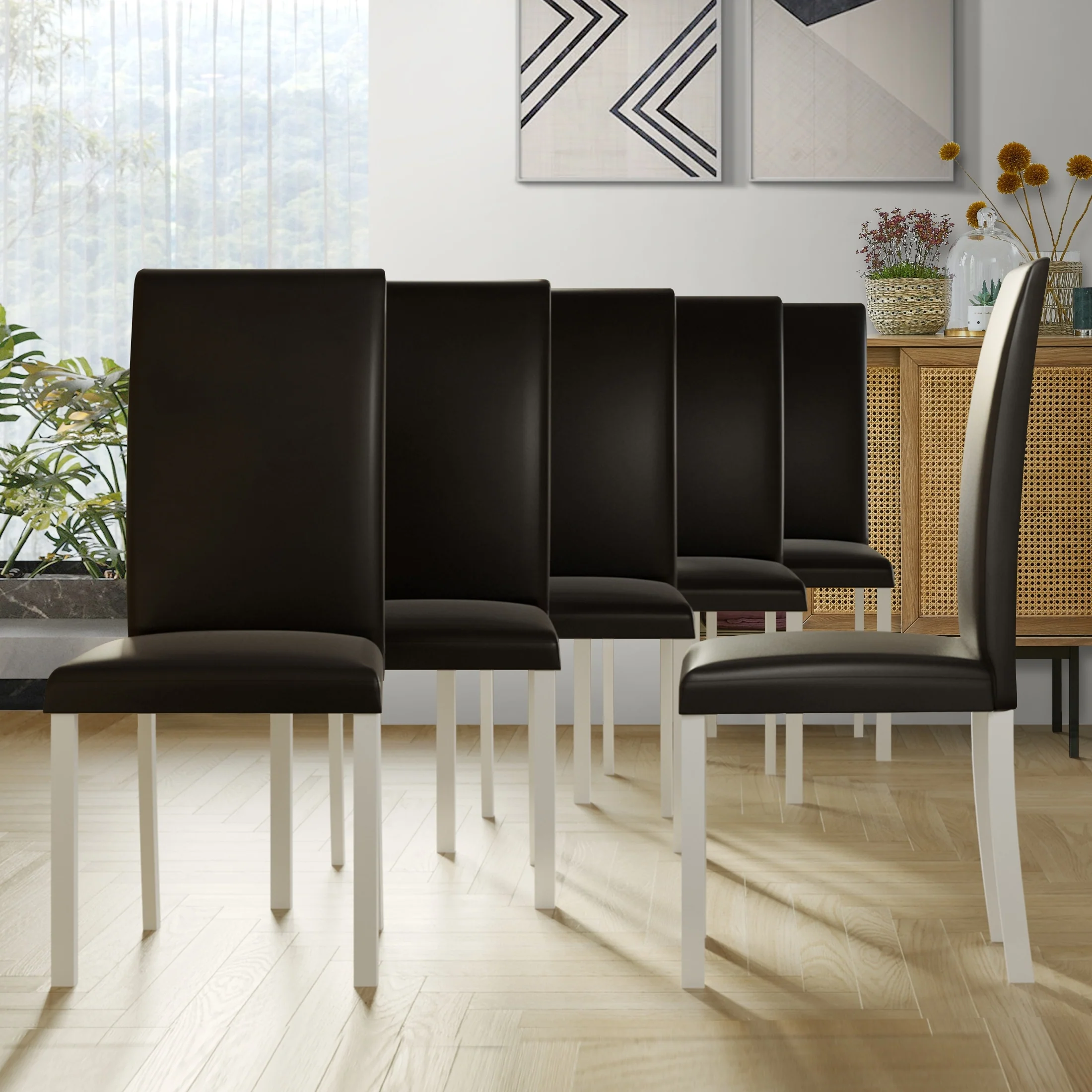 CraftPorch Classy Modern Dining Chairs (Set of 6)