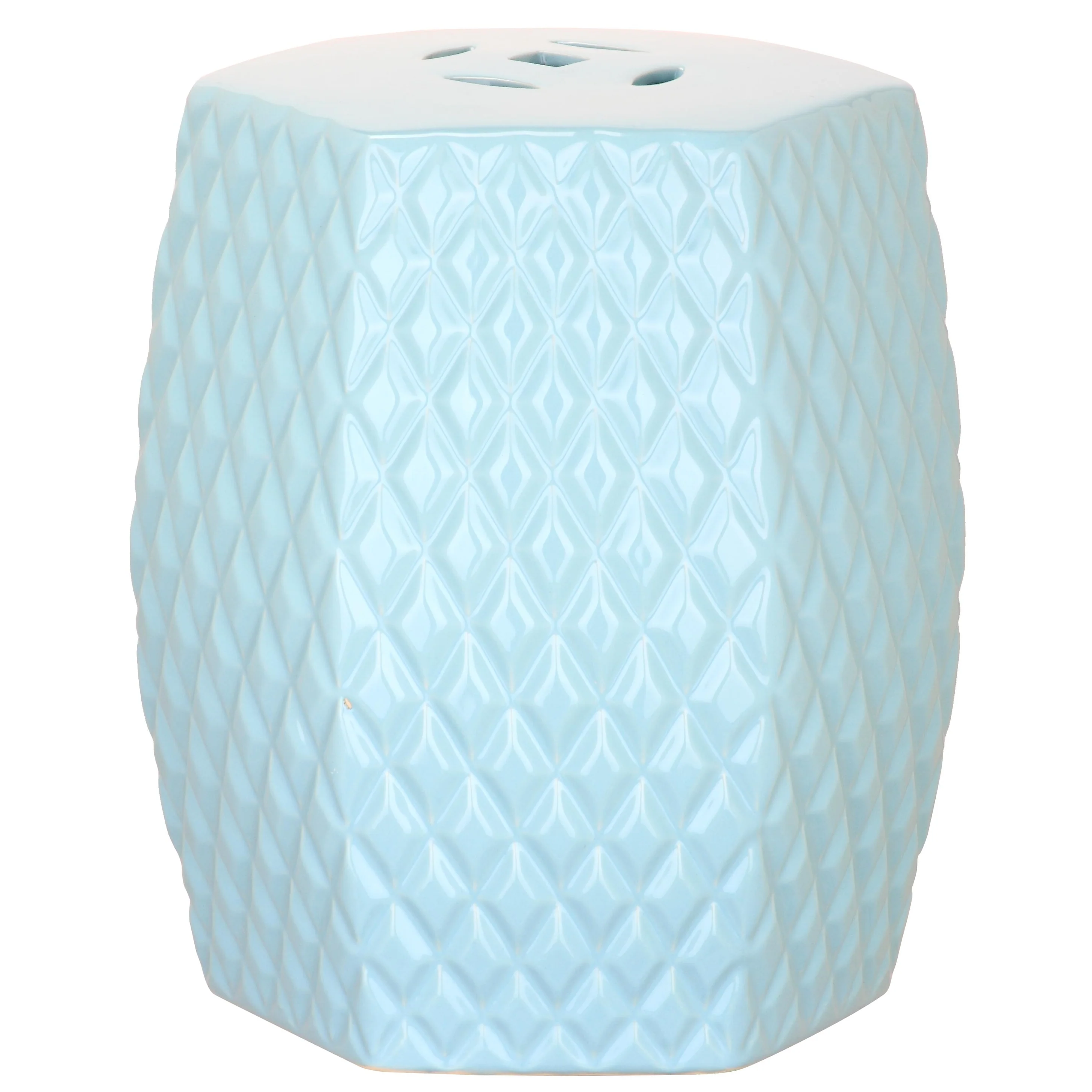 SAFAVIEH Kids Maribel Pink Diamonds Ceramic Decorative Garden Stool