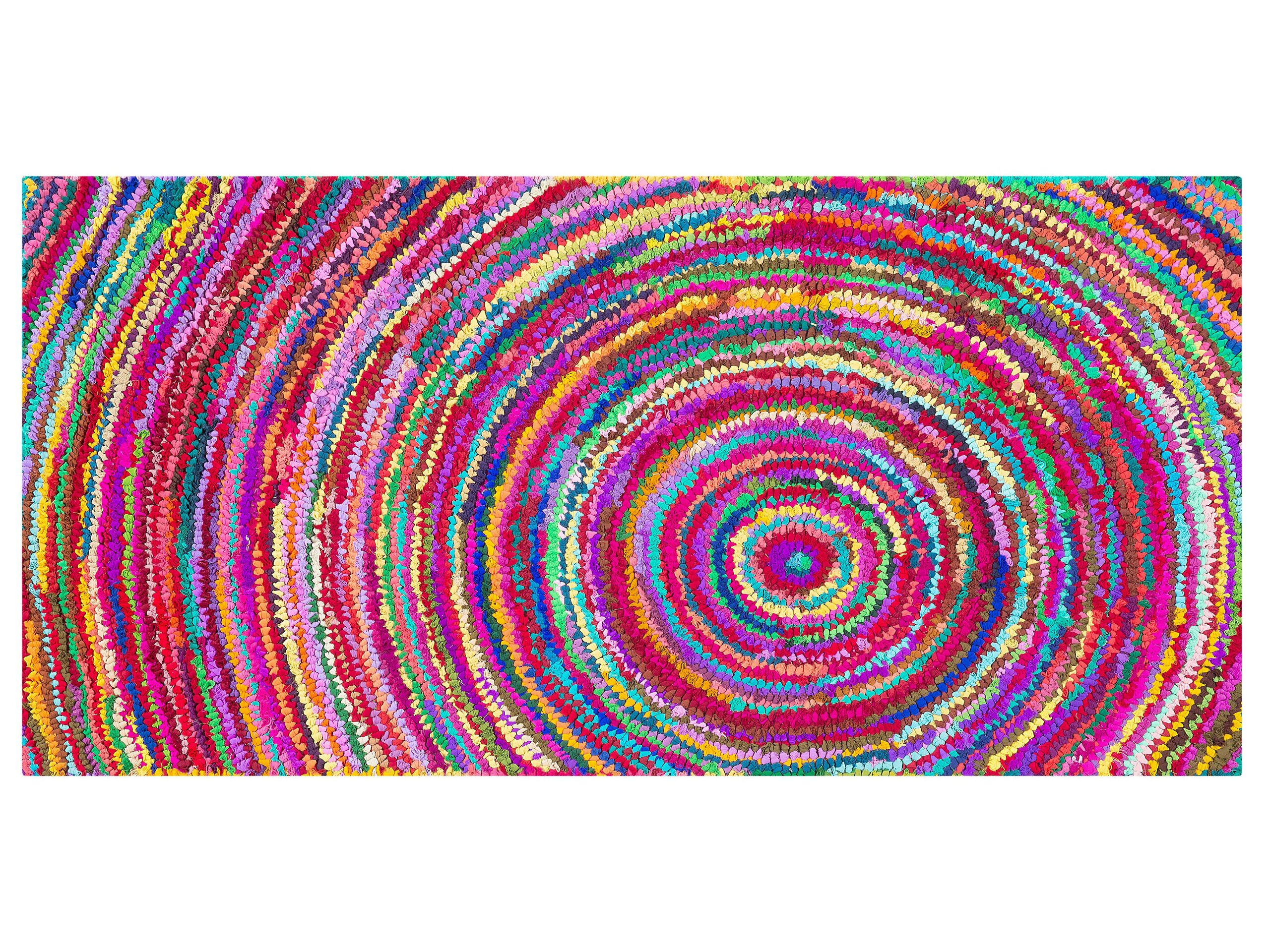 Dywan ręcznie pleciony 80x150 cm kolorowy