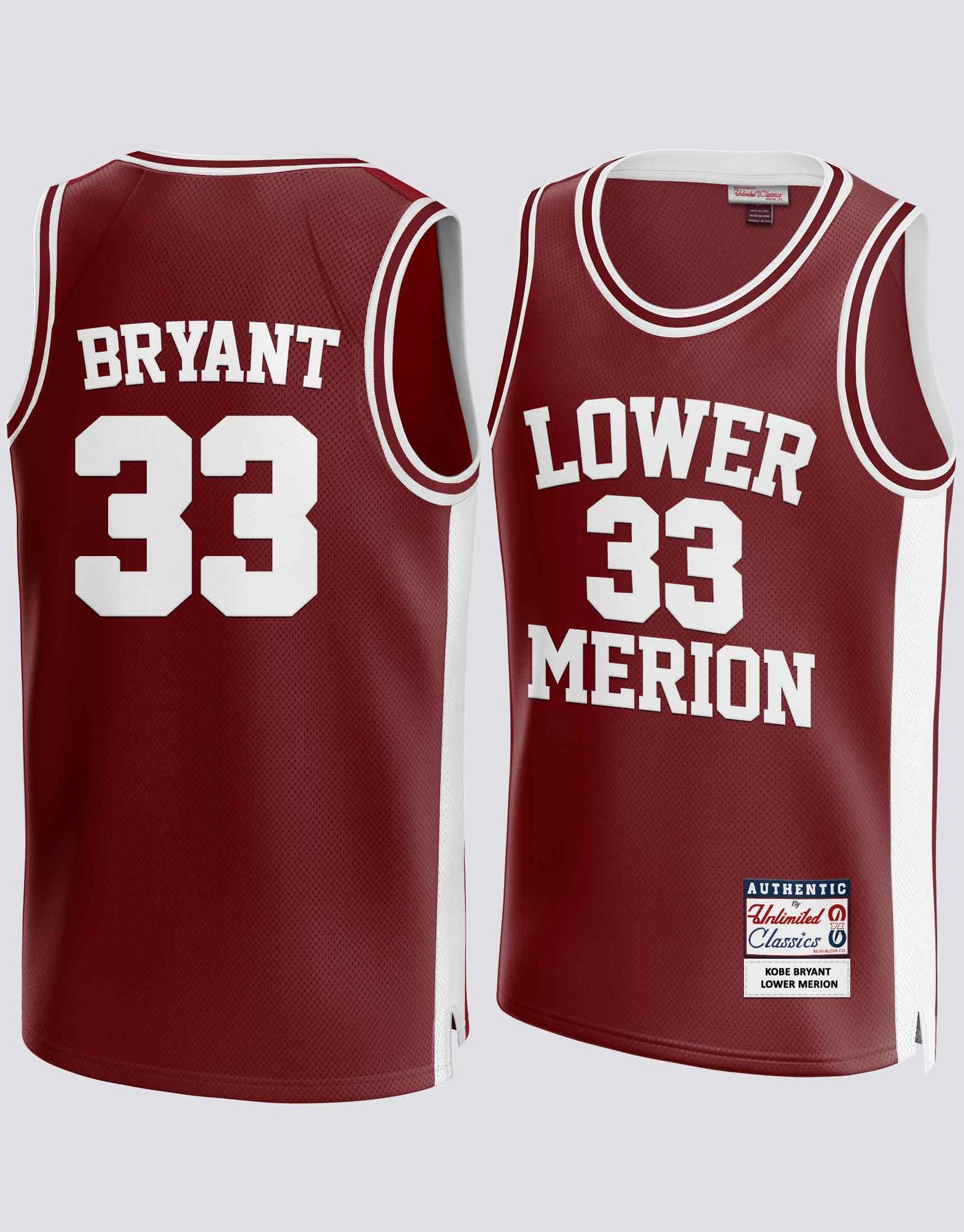 Kobe Bryant #33 Lower Merion High School Jersey - Red
