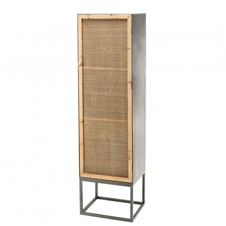 DORIANE - Armoire métal 1 porte cannage