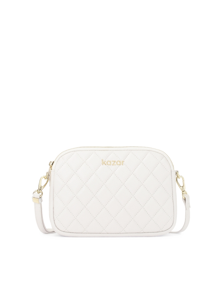 White handbag with striking quilting