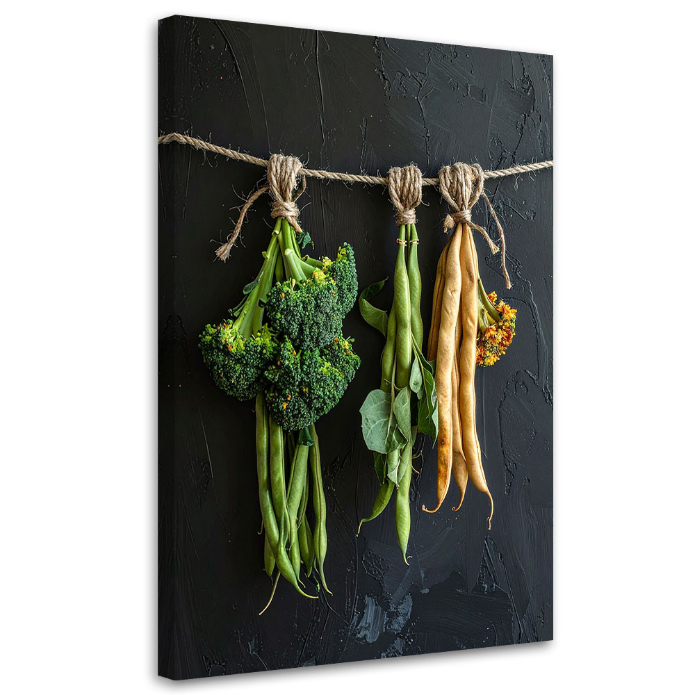 Obraz do kuchni restauracji baru jadalni, Brokuł i Fasola 20x30