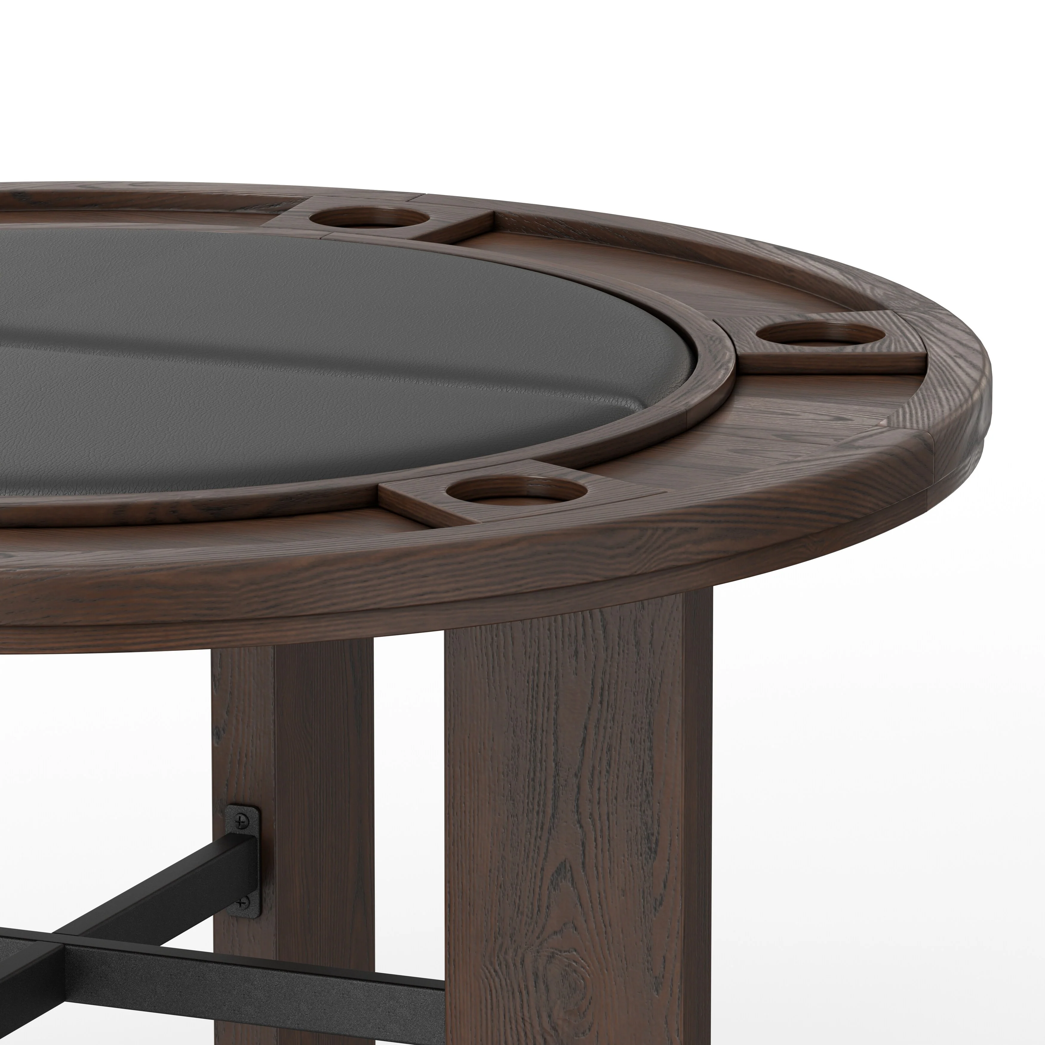 Holliday 48-inch Dining and Poker Game Set in Walnut Finish