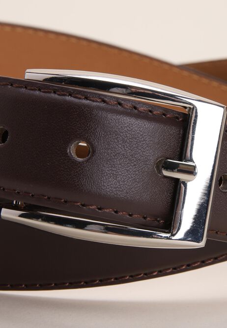 Mens Brown Plain Formal Belt