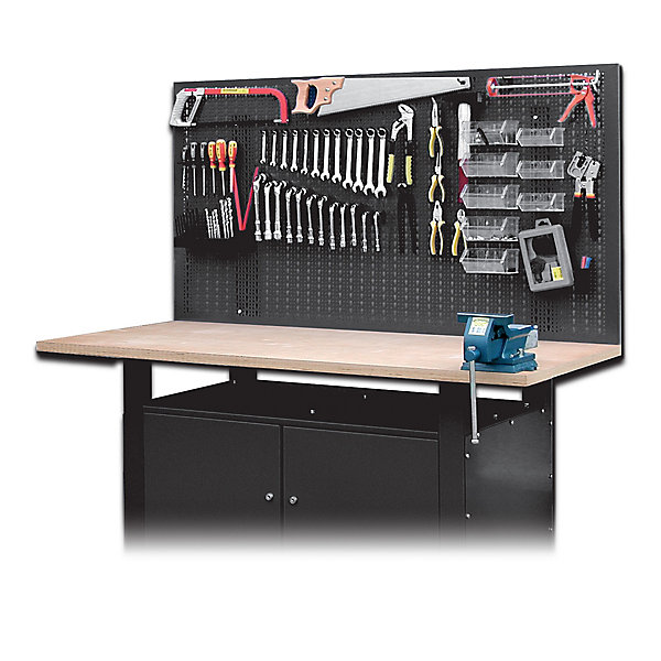 Panneau perforé porte-outils Outifrance 0015043 avec 30 crochets L.1000 x H.500 mm