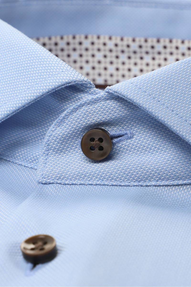 ETERNA Modern Fit Hemd mittelblau, Strukturiert