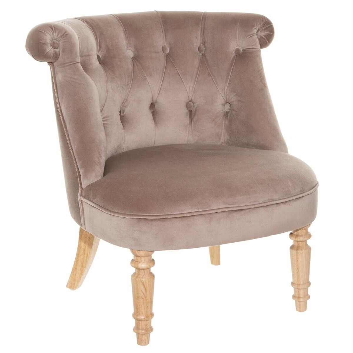 FOTEL Sixtine velvet AKSAMITNY beżowy ciemny STYL GLAMOUR