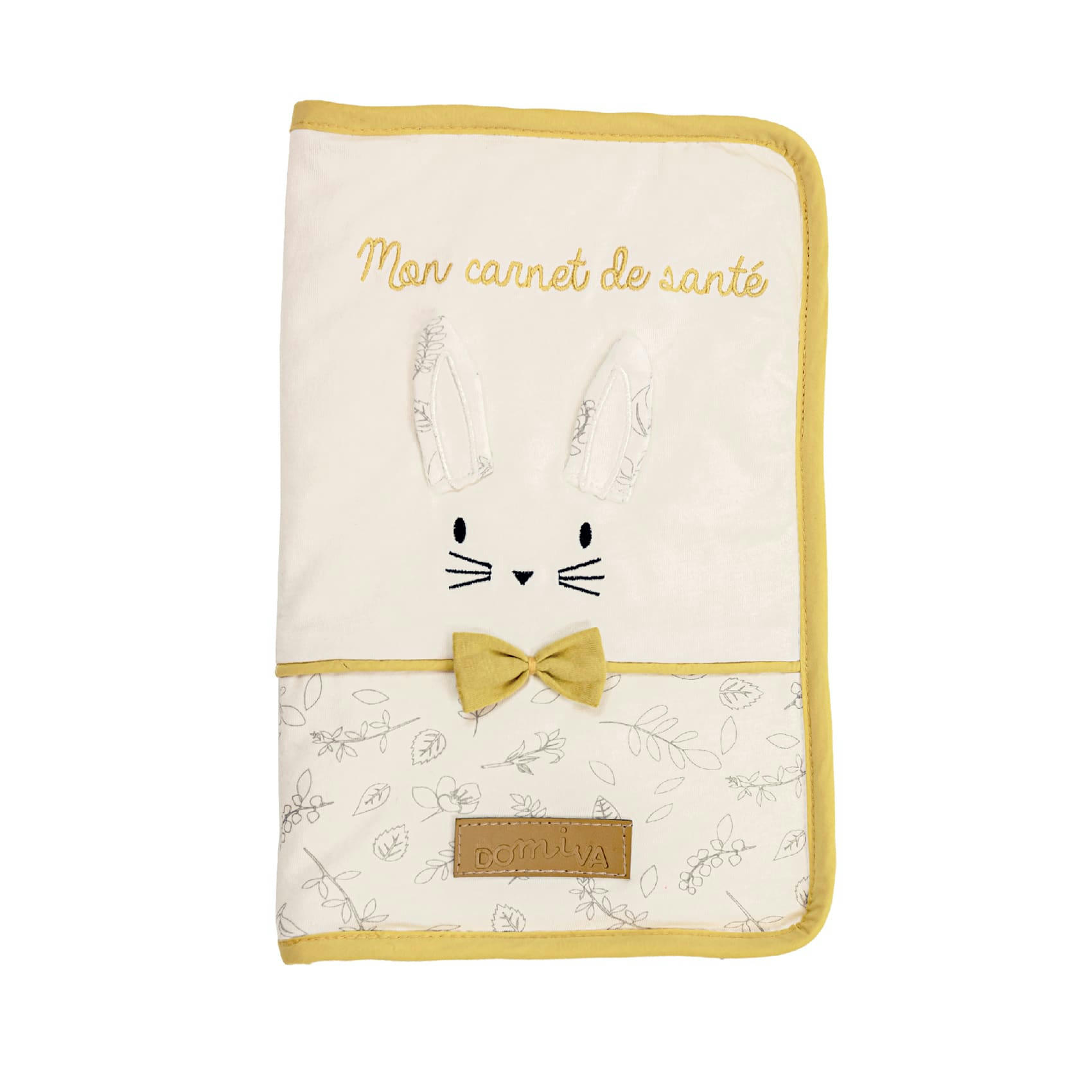 - Protège carnet de santé enfant Leafy Bunny coton Ecru