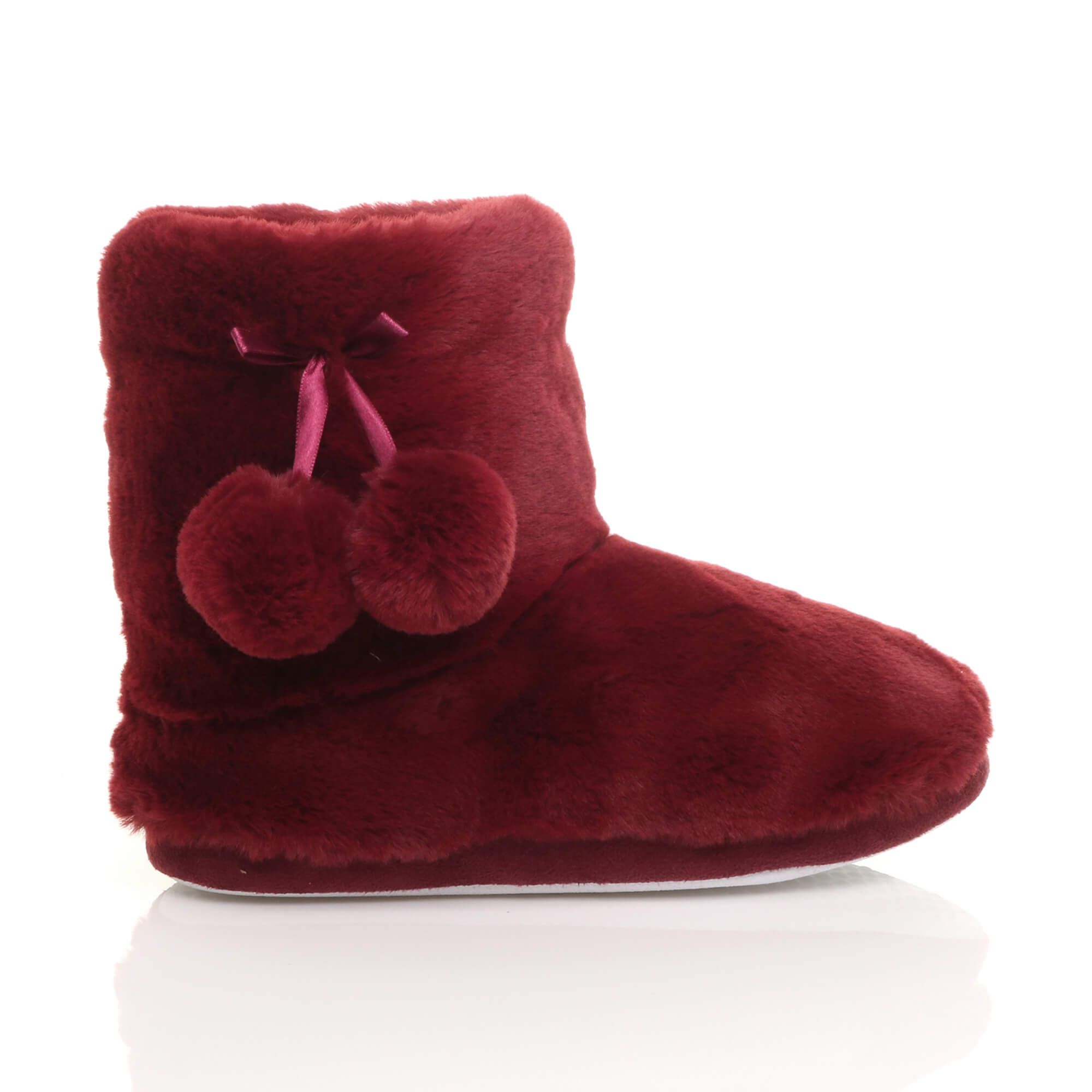 AJVANI Faux Fur Lined Slip On Memory Foam Mules Slippers