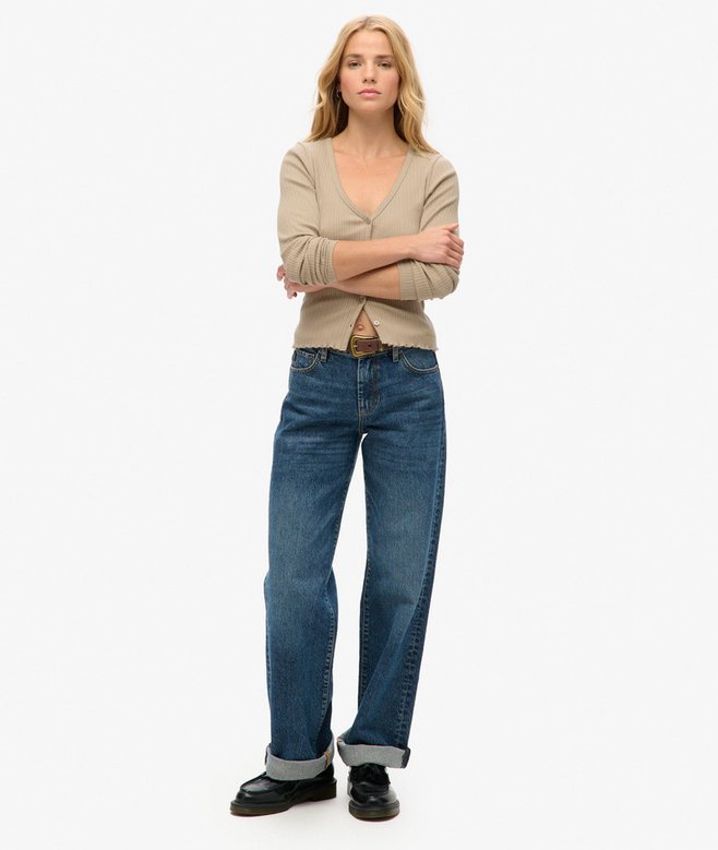 Essential Button Through Long Sleeve Top