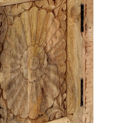 NNEVL Bedside Table Solid Mango Wood 40x30x50 cm