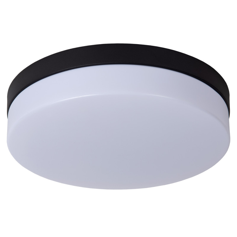 Plafonnier LED pour salle de bain Biskit noir 1150 lm 18 W LUCIDE