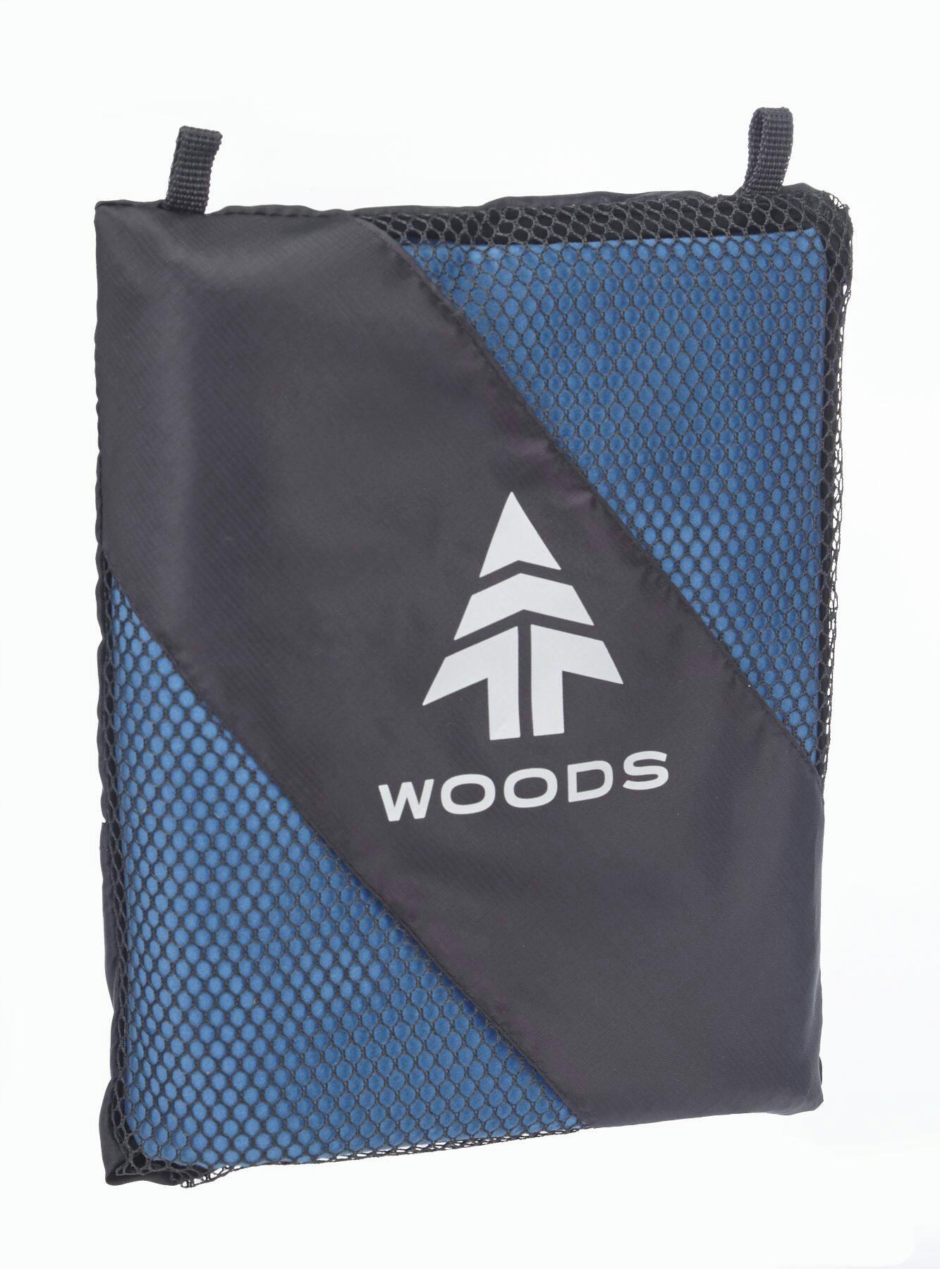 Woods Compact Lightweight Absorbent & Fast-Drying Microfibre Camping Beach Towel, Assorted,  33.4 x59-in