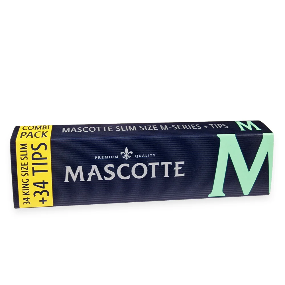 Mascotte Slim Combi King Size Slim Rolling Papers and 34 Paper Tips