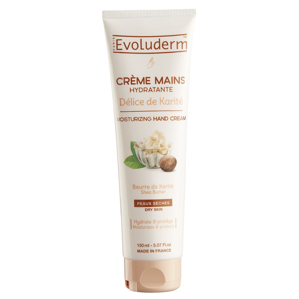 Crème pour les mains Evoluderm karité 150 ml