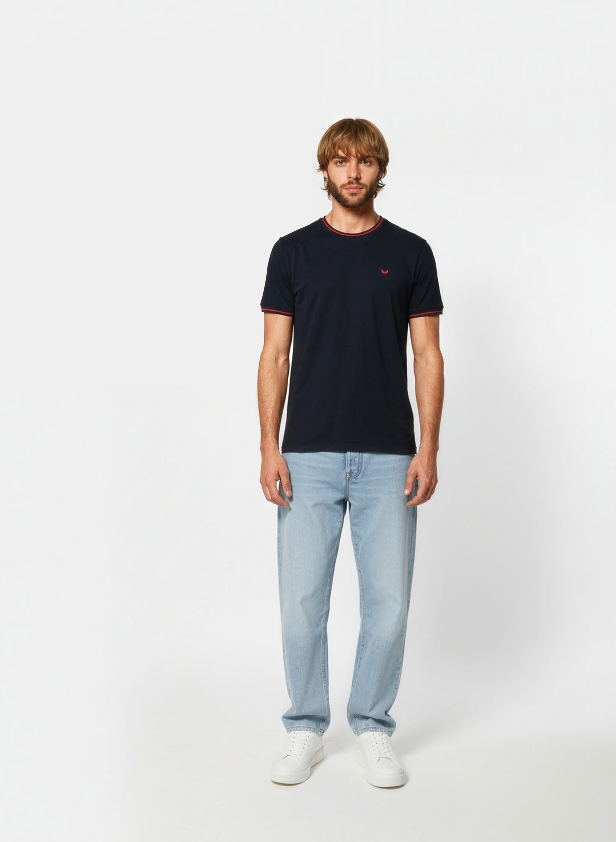 T-shirt manches courtes regular noir coton ROLL