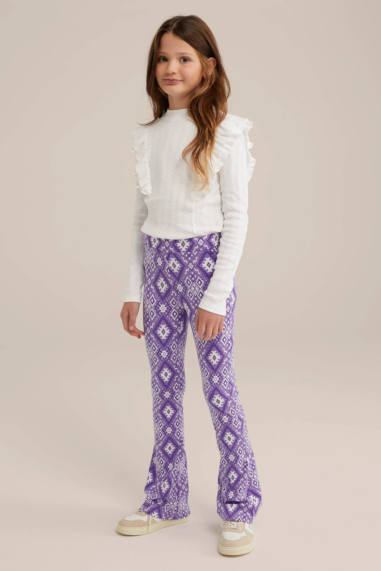 Meisjes flared legging met print