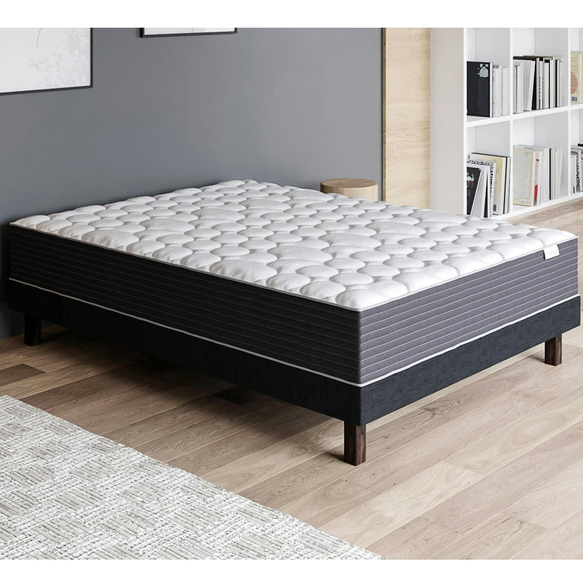 ENSEMBLE MEMO HR - Ensemble Matelas 140x190 Mémoire de Forme + Sommier