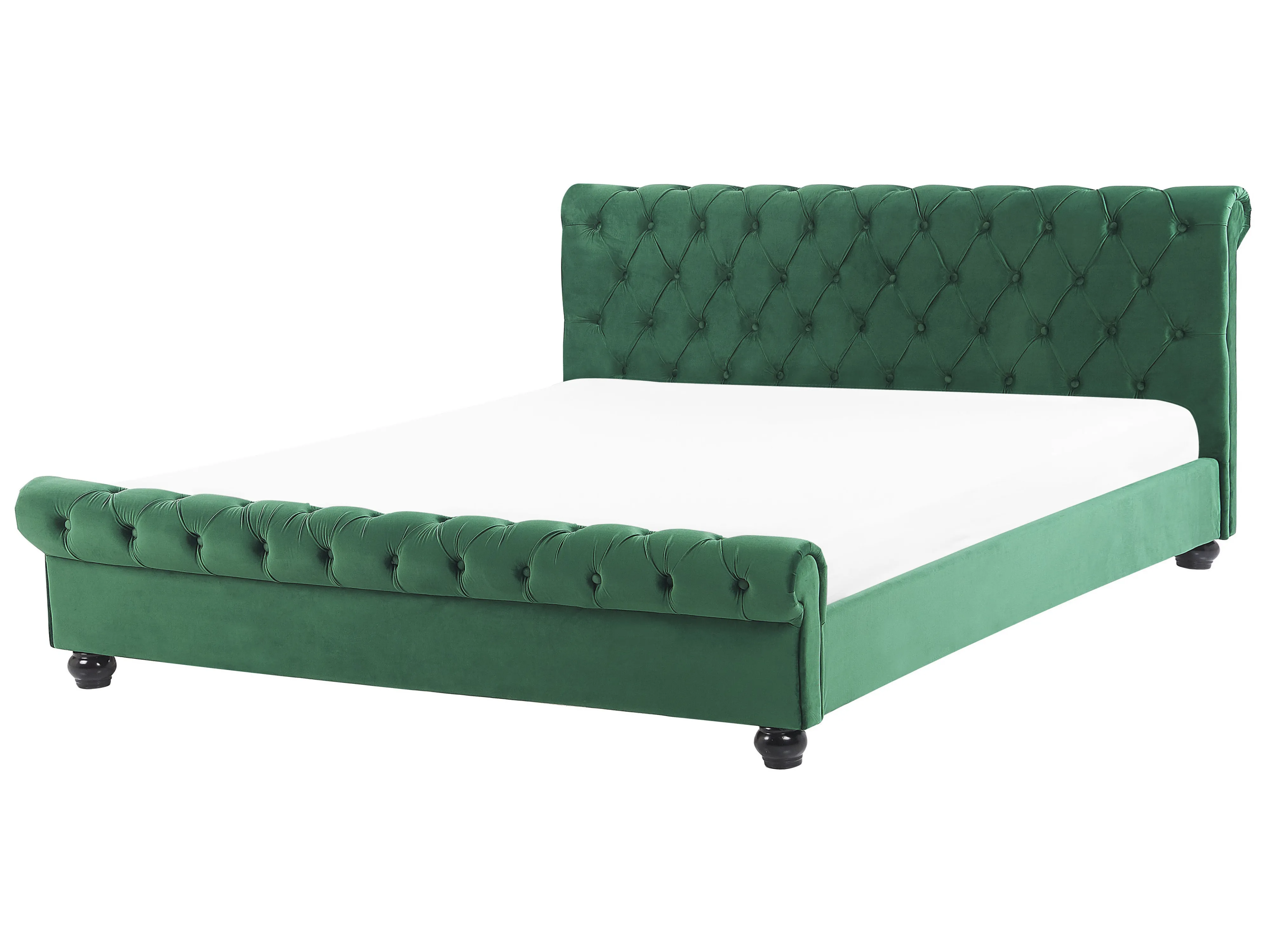 Waterbed Velvet AVALLON 180 x 200 cm (EU Super King) Emerald Green
