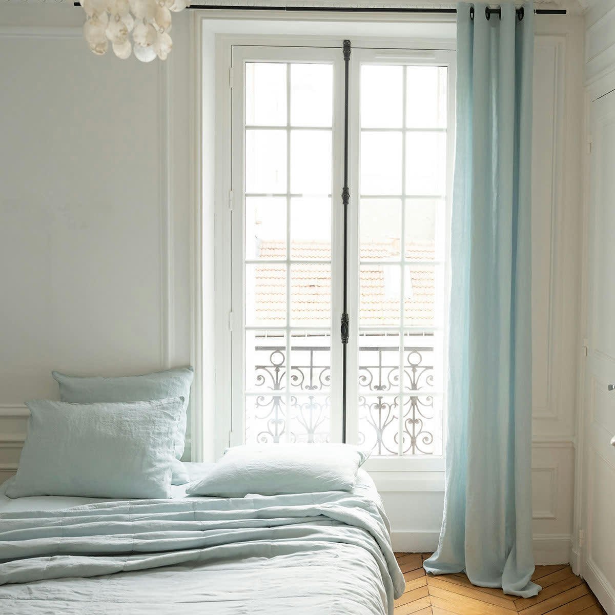 OSLO - Rideau à oeillets en lin lavé