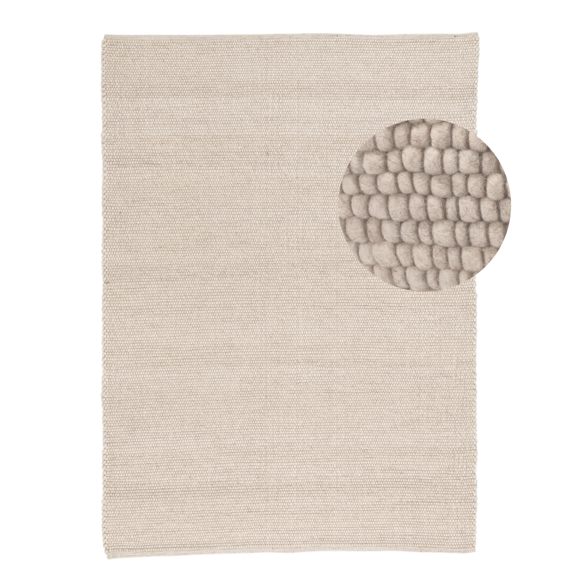 by fonQ Dots Wollen Vloerkleed 200 x 300 cm - Beige