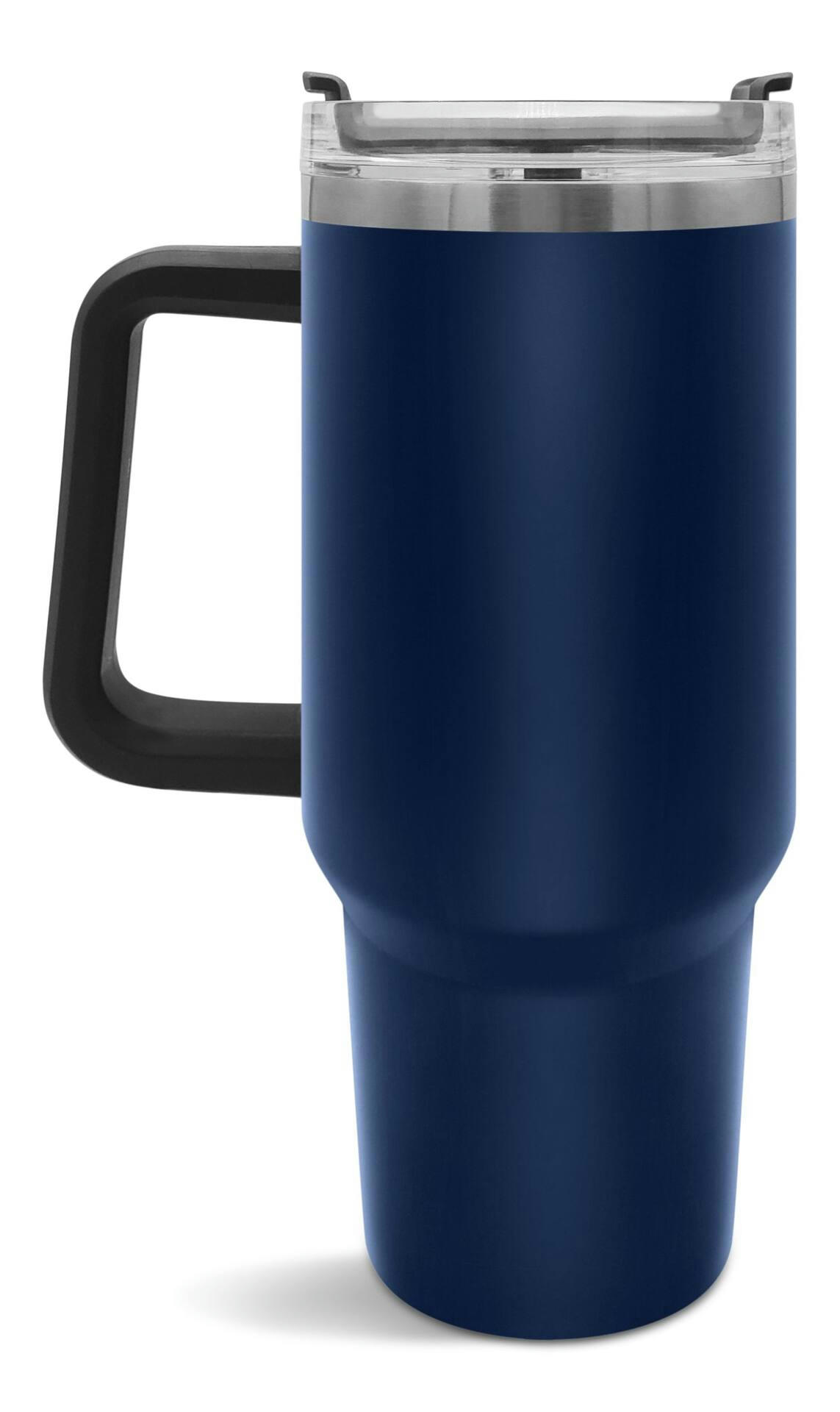 CFL Winnipeg Blue Bombers Team Logo Jumbo Insulated Tumbler with Handle, For CFL Football Fans/Collectors, 40-oz