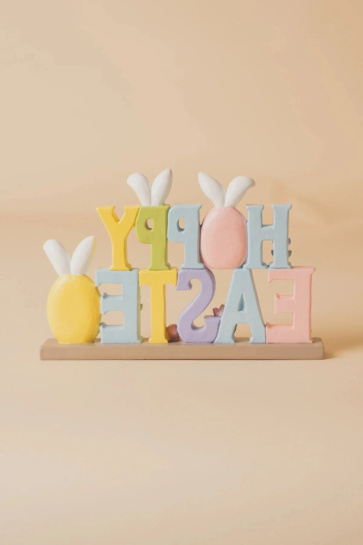 Happy Easter Decorative Bunny Plaque