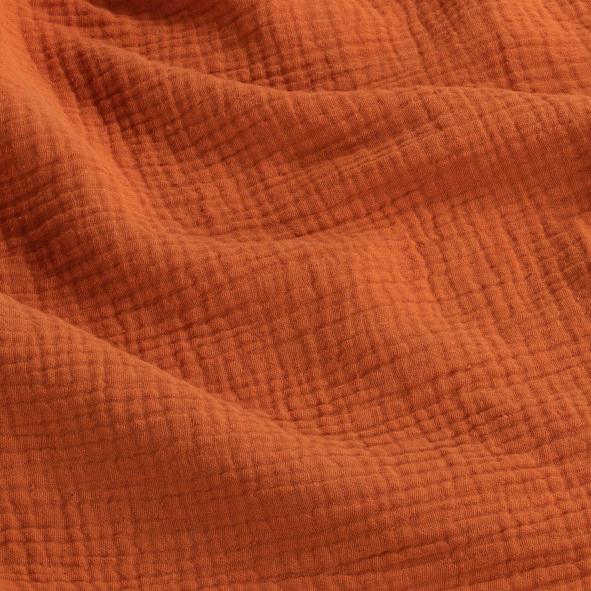 TESSALY - Plaid en gaze de coton - brun rustrel 130x170cm