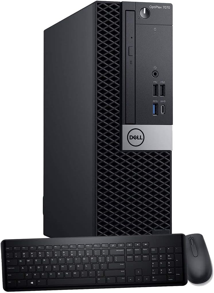 Dell OptiPlex 7070 SFF Desktop Computer PC  Intel 8 Core i7-9700 3.0GHz up to 4.70GHz 32GB DDR4 Ram New 1TB NVMe M.2 SSD AX210 Built-in WiFi 6E Windows 11 Pro  Wireless Keyboard & Mouse (Renewed)
