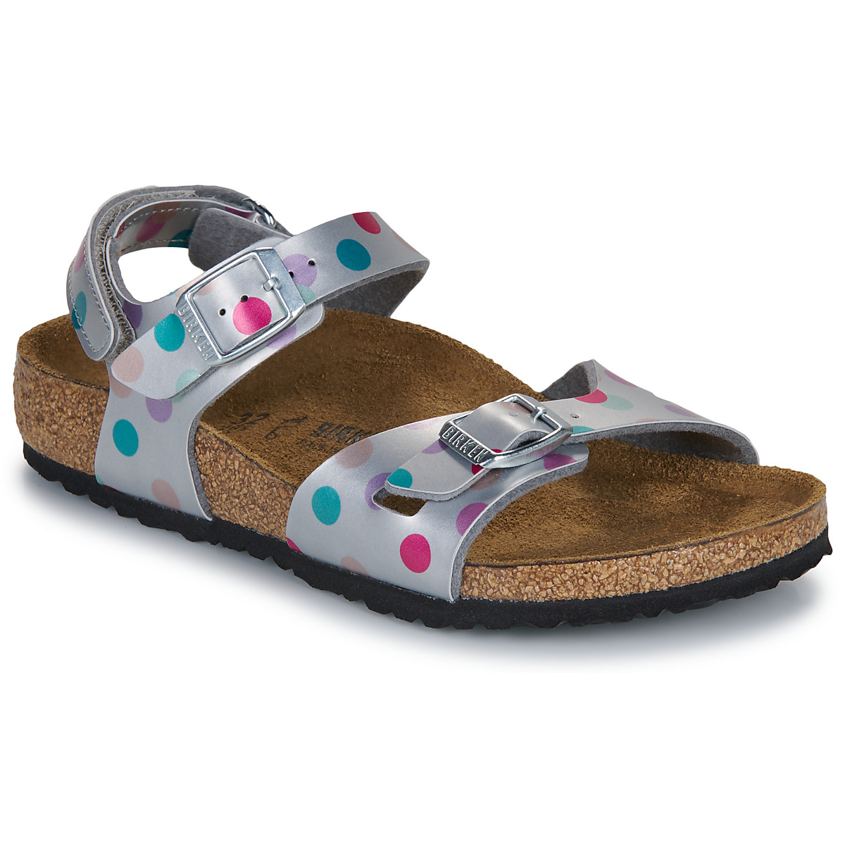 BIRKENSTOCK - Rio AS Kids BF Elec. Metallic SilverDots - Silver