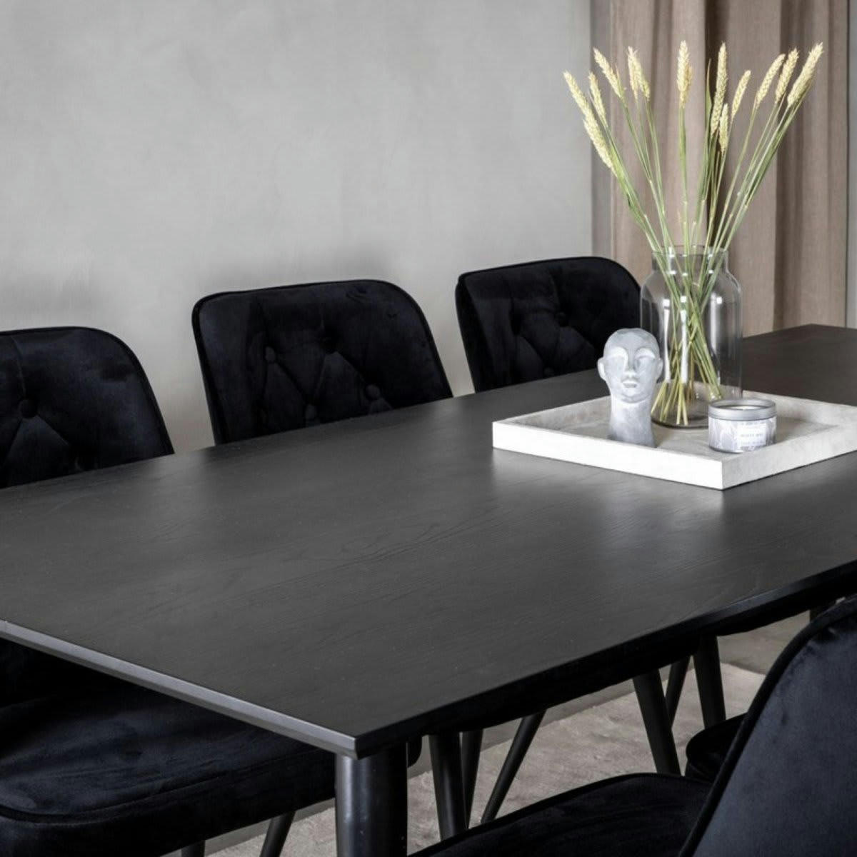 DALA - Table à manger 180x90cm en bois noir