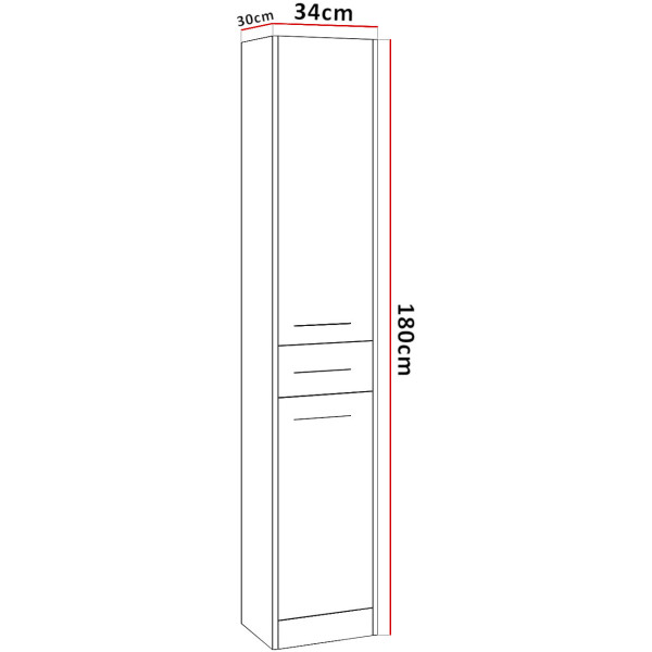 Szafka łazienkowa wysoka LIMS SL1 biały laminat